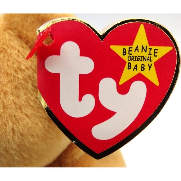 Hope Ty Brown Beanie Baby Praying Kneeling Brown Plush Bear Vintage 1998 6.5" - Picture 6 of 7